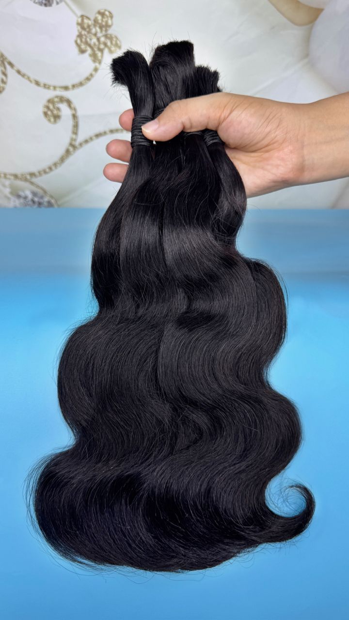 No Weft Virgin Bulk Human Hair – Body Wave