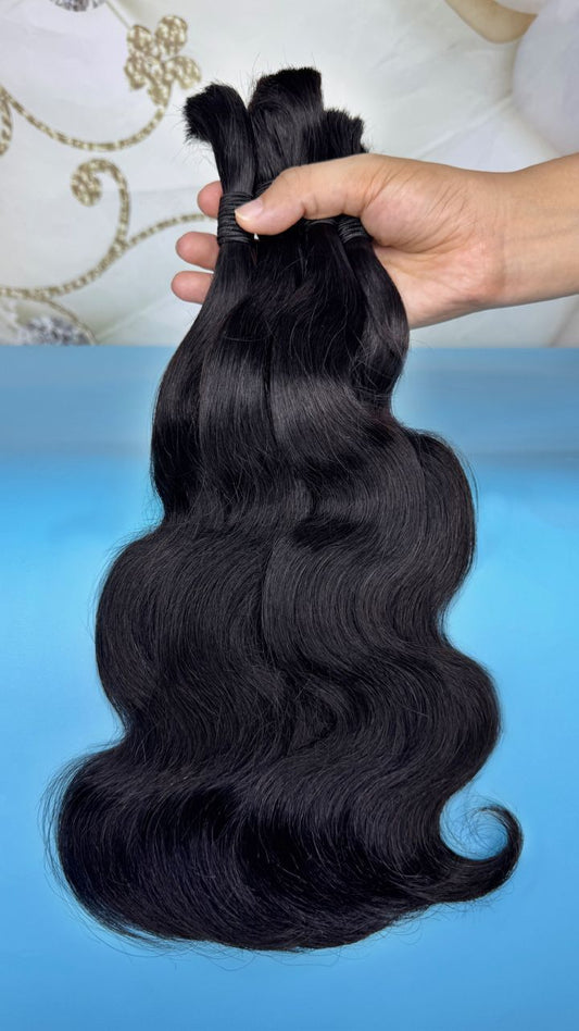 No Weft Virgin Bulk Human Hair – Body Wave